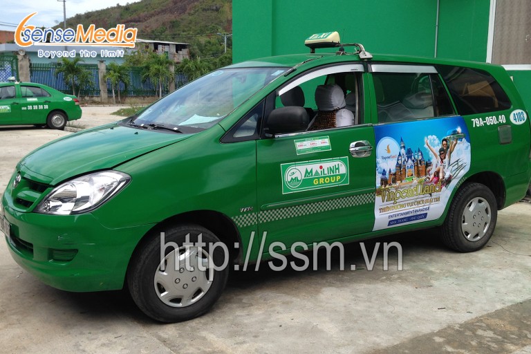 Quảng cáo trên xe taxi Mai Linh tại Nha Trang chuyên nghiệp, hiệu quả